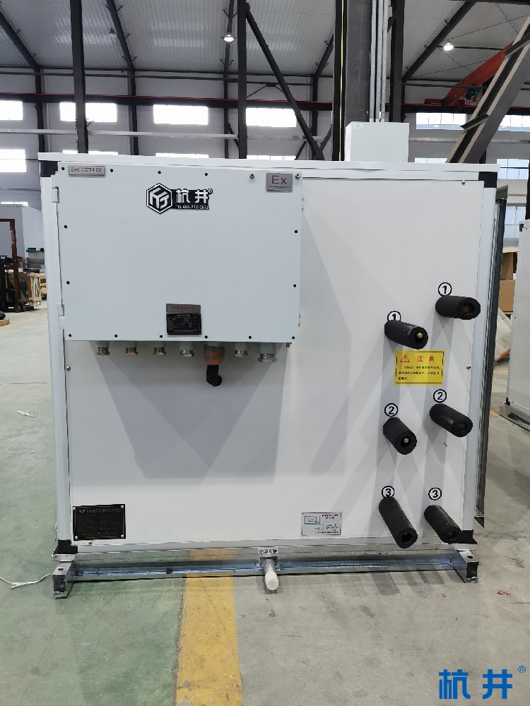 制藥廠(chǎng)甲類(lèi)車(chē)間吊裝全新風(fēng)防爆空調(diào)機(jī)組